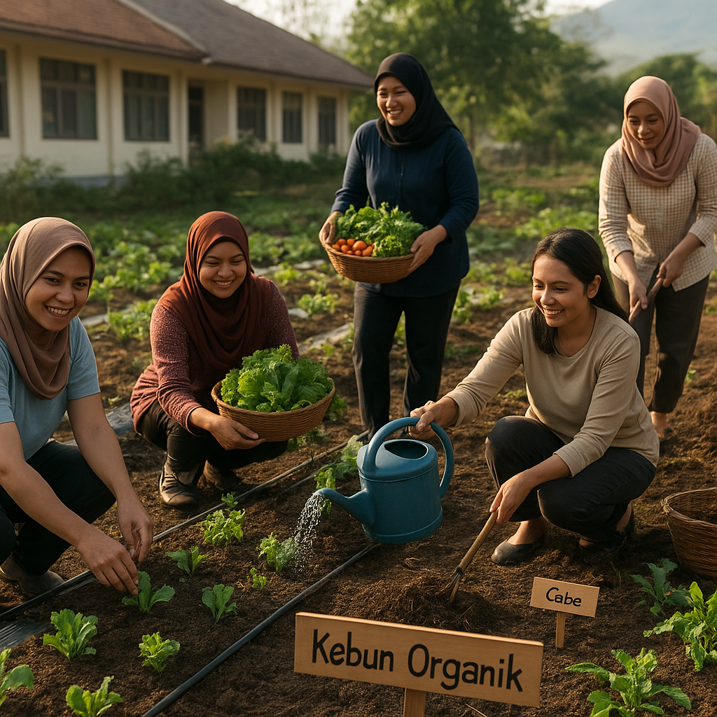 Komunitas Istri Prajurit di Malang Sulap Lahan Tidur Jadi Kebun Sayur Organik untuk Kemandirian Ekonomi