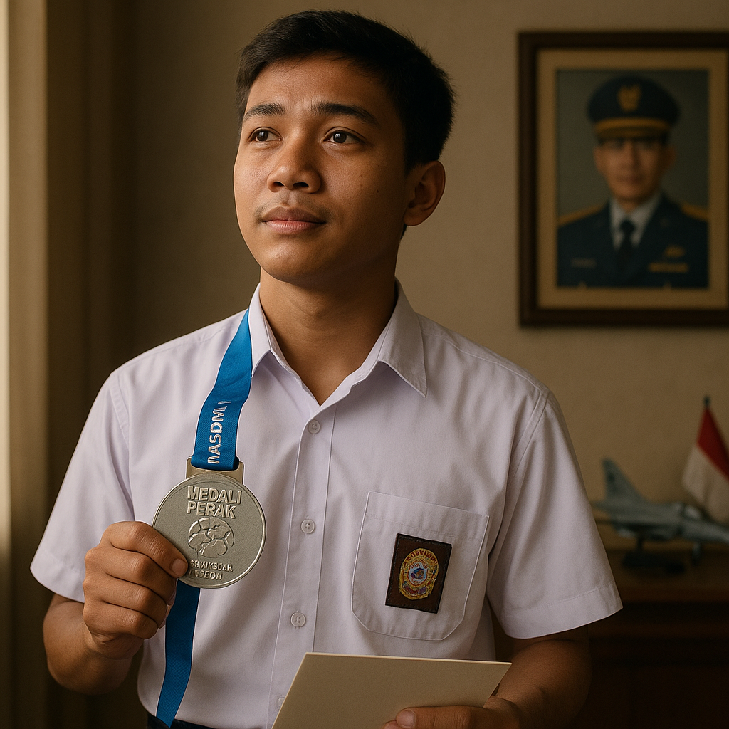 Anak Prajurit TNI AU Raih Medali Olimpiade Sains: 'Ini Persembahan untuk Ayah di Langit'