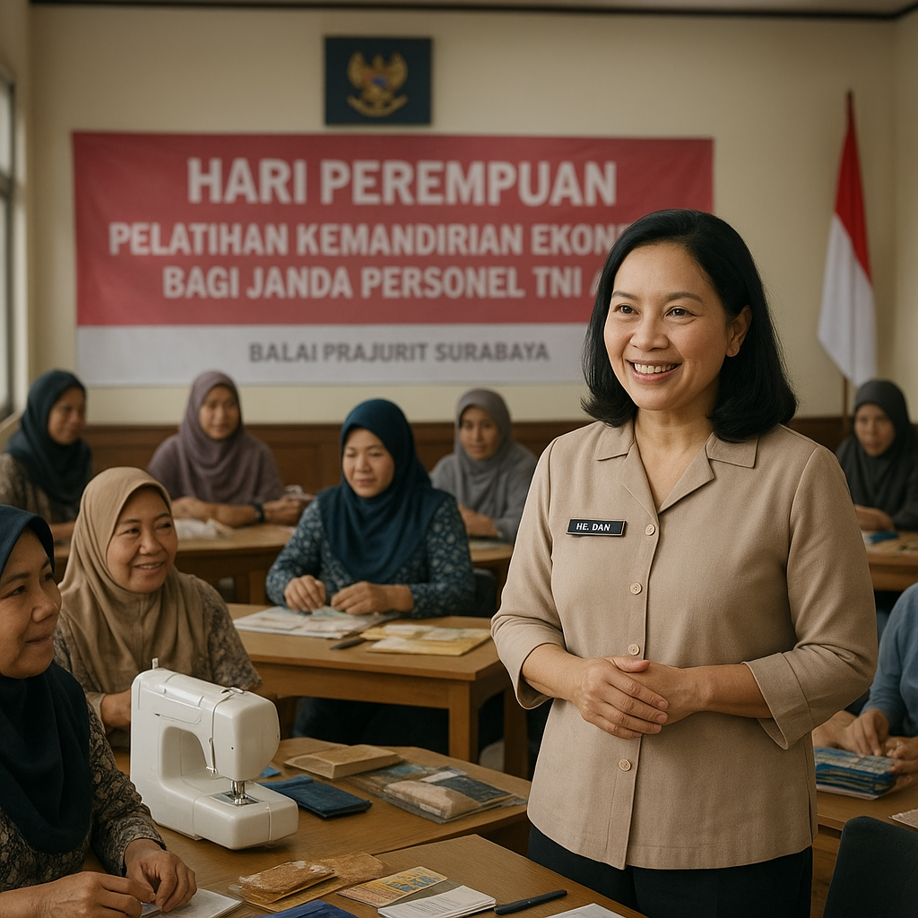 Hari Perempuan, Istri Prajurit TNI AL Gelar Pelatihan Kemandirian Ekonomi untuk Janda Personel Gugur