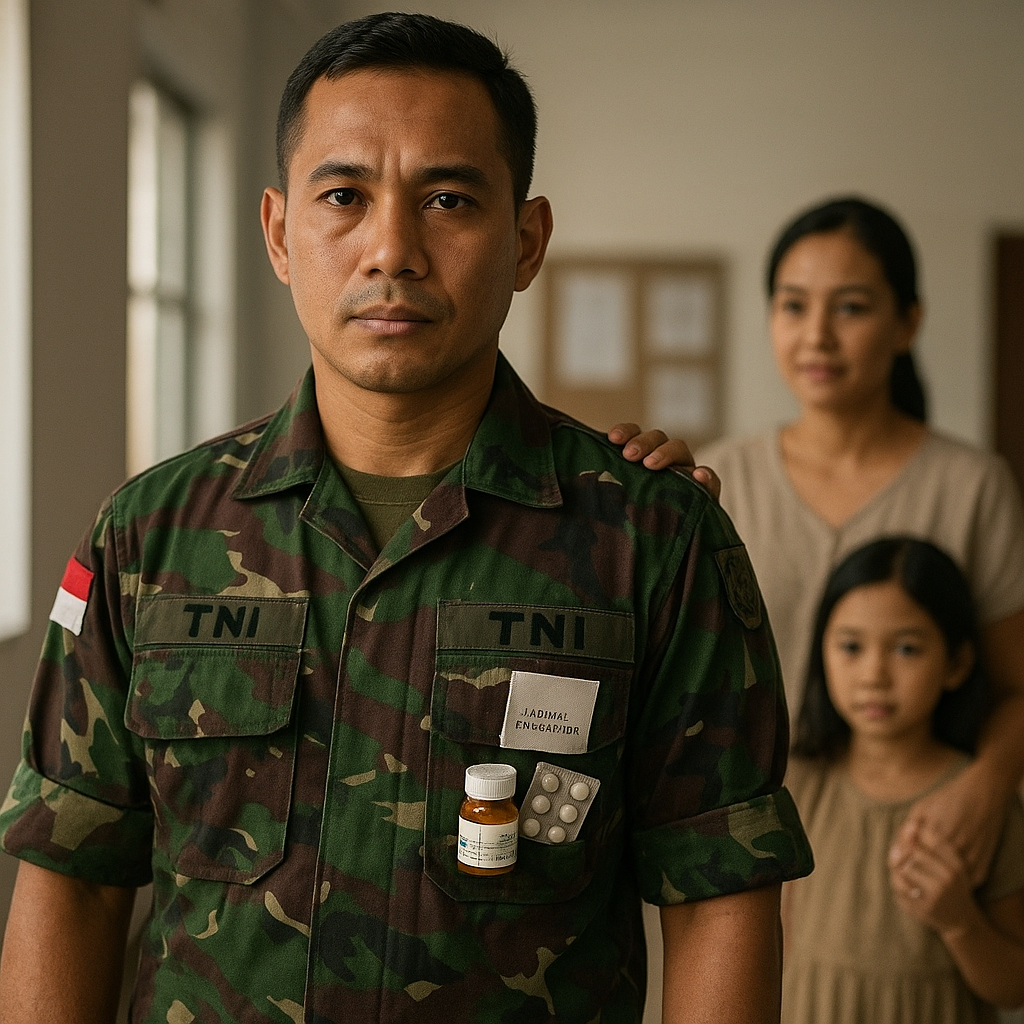 Prajurit TNI Penderita Kanker Tetap Mengabdi, Dukungan Keluarga Jadi Kekuatan