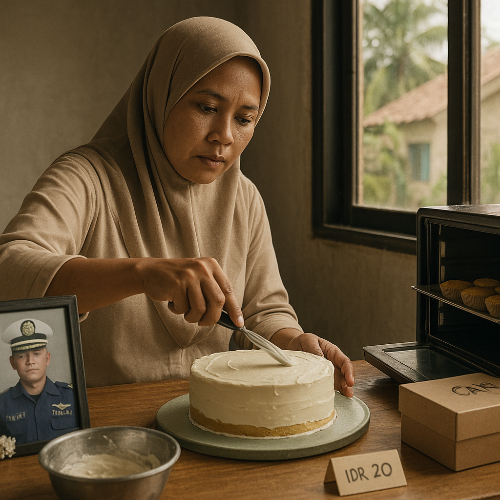Janda Prajurit TNI AL di Batam Bangun Usaha Kue dari Nol Demi Anak