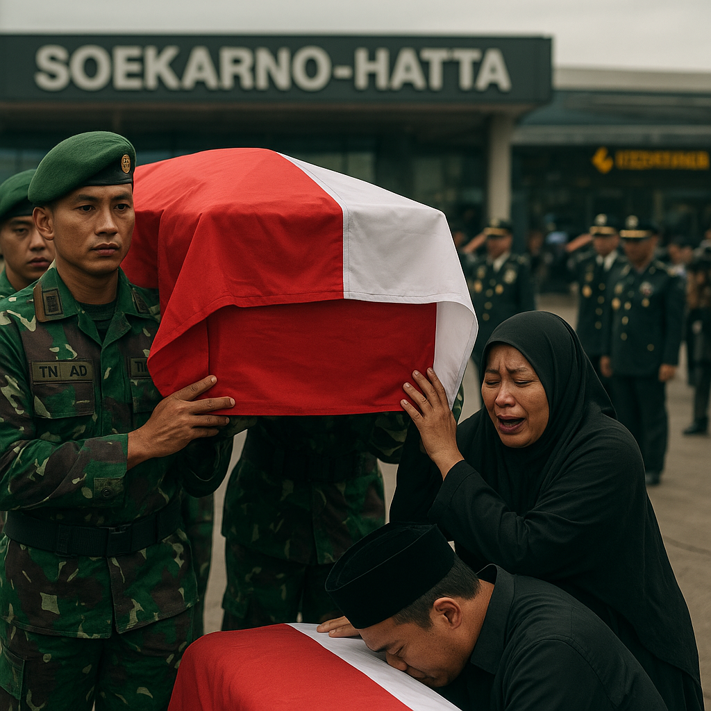 Tangis Pilu Keluarga Prajurit TNI AD Saat Terima Jenazah dari Papua