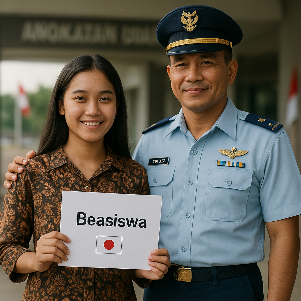 Siswi Anak Prajurit TNI AU Raih Beasiswa ke Jepang, Ucapkan Terima Kasih atas Disiplin dan Motivasi Ayah