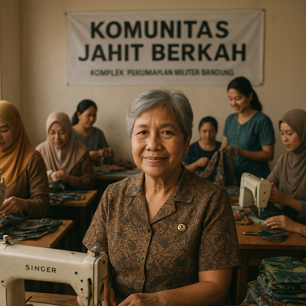 Ibu Pensiunan TNI Dirikan Komunitas Jahit untuk Janda dan Istri Prajurit Muda