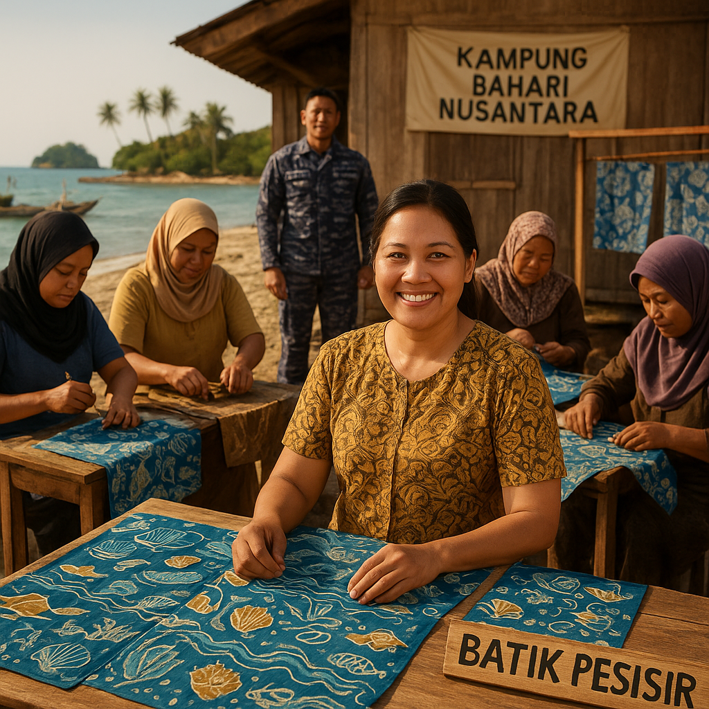 Istri Prajurit TNI AL Bangun Usaha Batik Pesisir, Dampingi Suami di Pulau Terluar