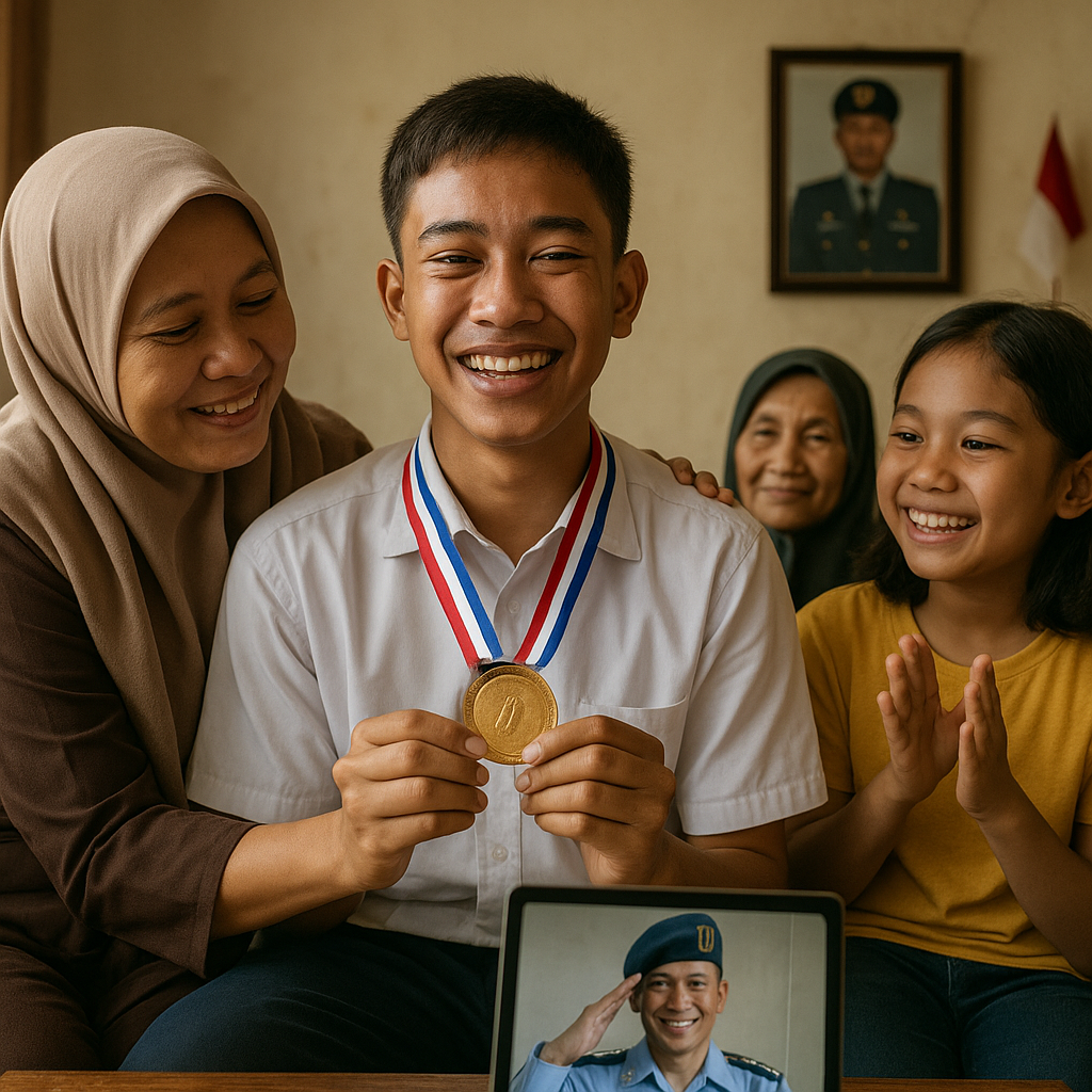 Anak Prajurit TNI AU Juara Olimpiade Sains, Dedikasi Ayah dari Jarak Jauh