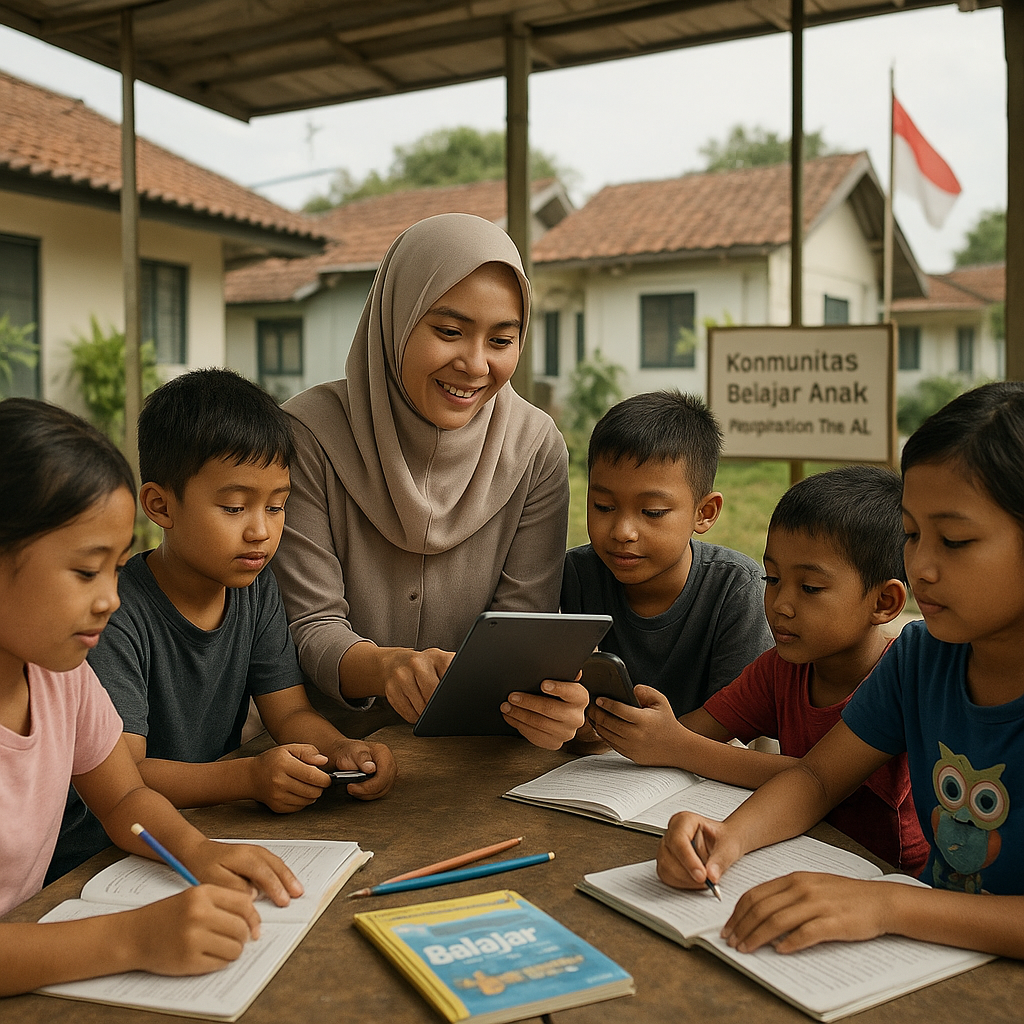 Istri Prajurit TNI AL Dirikan Kelompok Belajar Anak untuk Teman Sebaya di Kompleks Perumahan