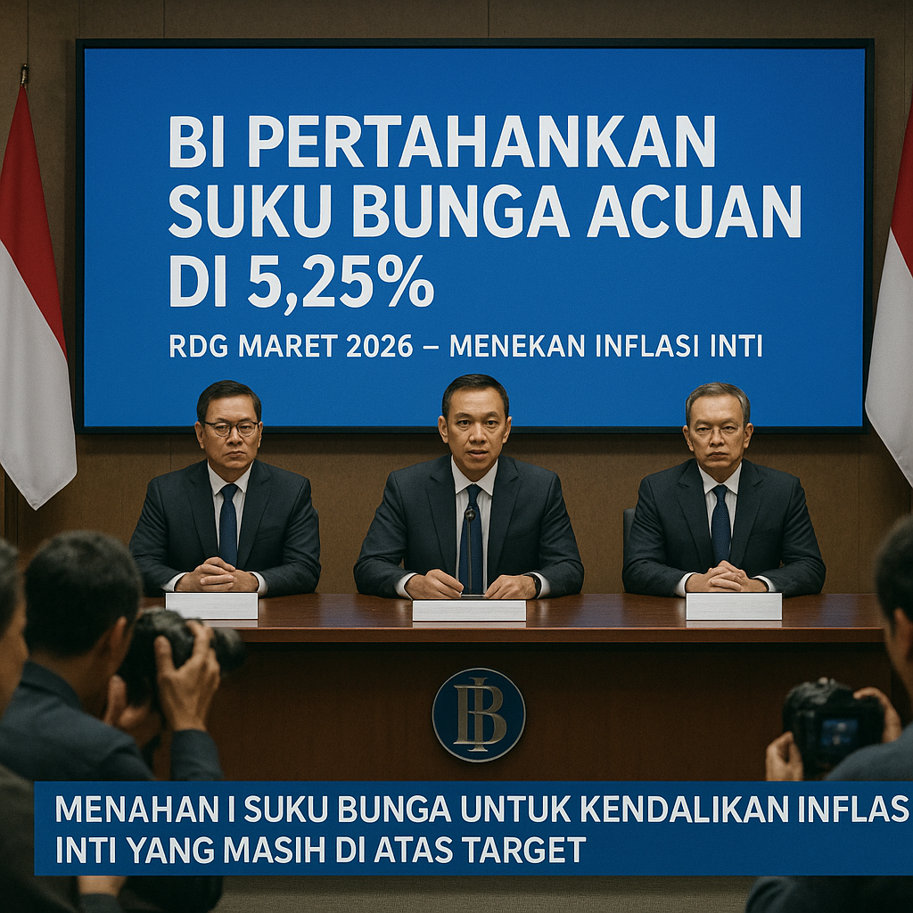 BI Pertahankan Suku Bunga Acuan di 5,25% untuk Tekan Inflasi Inti