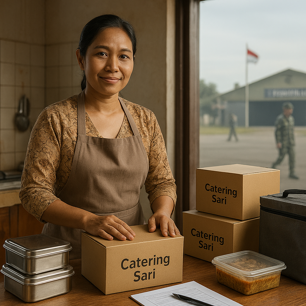 Tangan Dingin Istri Prajurit: Dari Dapur Kecil Jadi Usaha Catering Makan Siang Pangkalan TNI AU