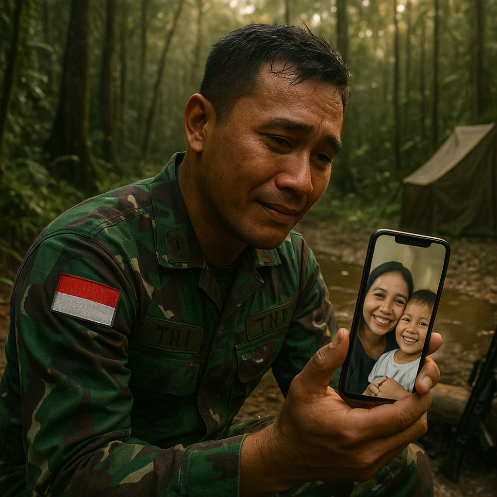 Komunikasi Intens Prajurit TNI di Perbatasan dengan Keluarga Lewat Video Call