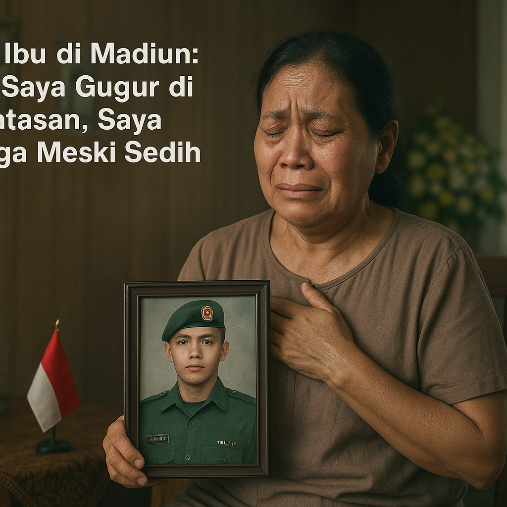 Sang Ibu di Madiun: Anak Saya Gugur di Perbatasan, Saya Bangga Meski Sedih