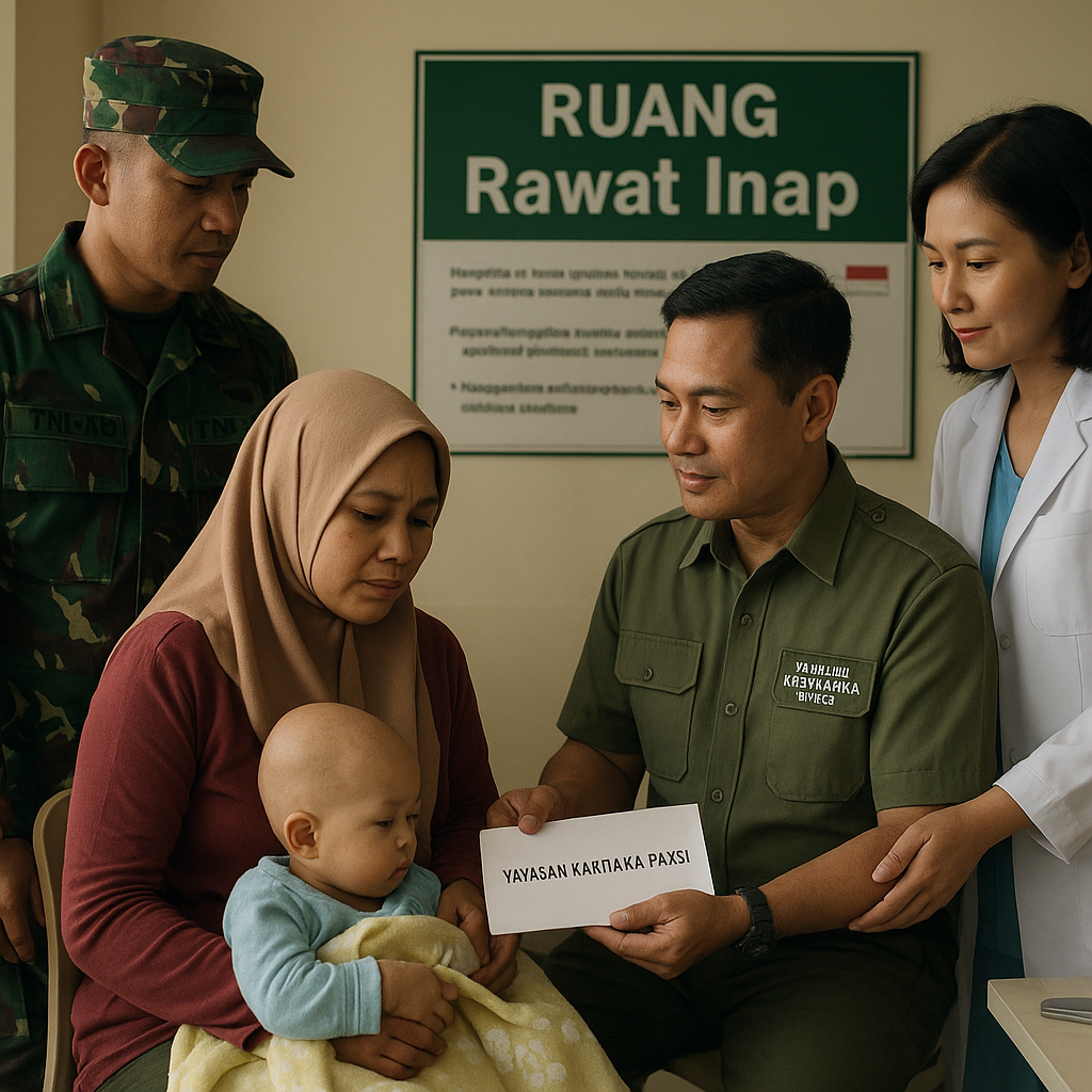 Anak Prajurit TNI AD Penderita Kanker Terima Bantuan Biaya Pengobatan dari Yayasan Kartika Eka Paksi