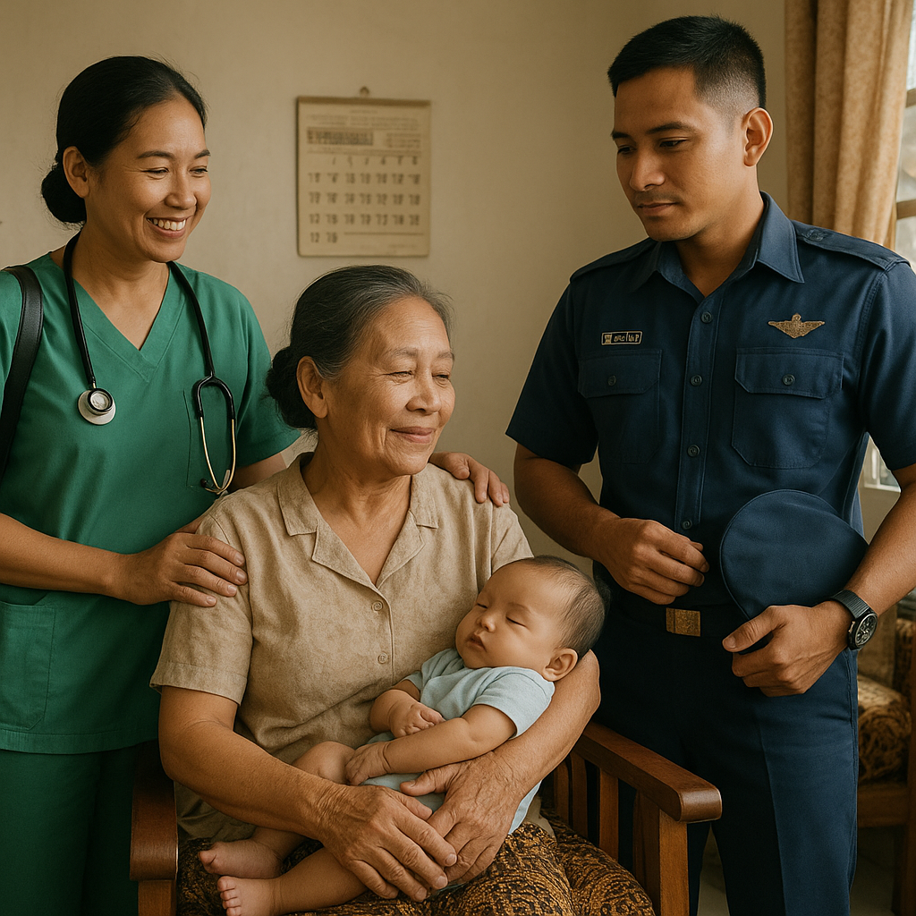 Ibu Mertua Prajurit TNI AL Rawat Cucu dengan Setia Saat Anak dan Menantu Bertugas Bersama