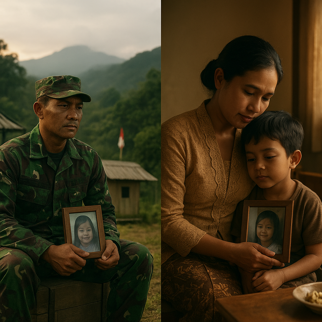 Kisah Kehidupan Prajurit AD di Perbatasan: Anak Rindu Ayah yang Hanya Pulang Setahun Sekali