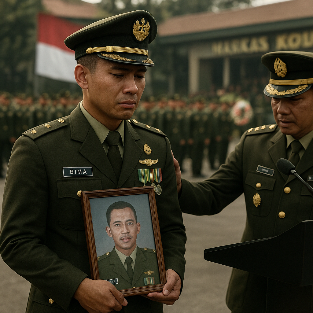 Upacara Kenaikan Pangkat yang Penuh Haru: Diabadikan untuk Almarhum Ayah