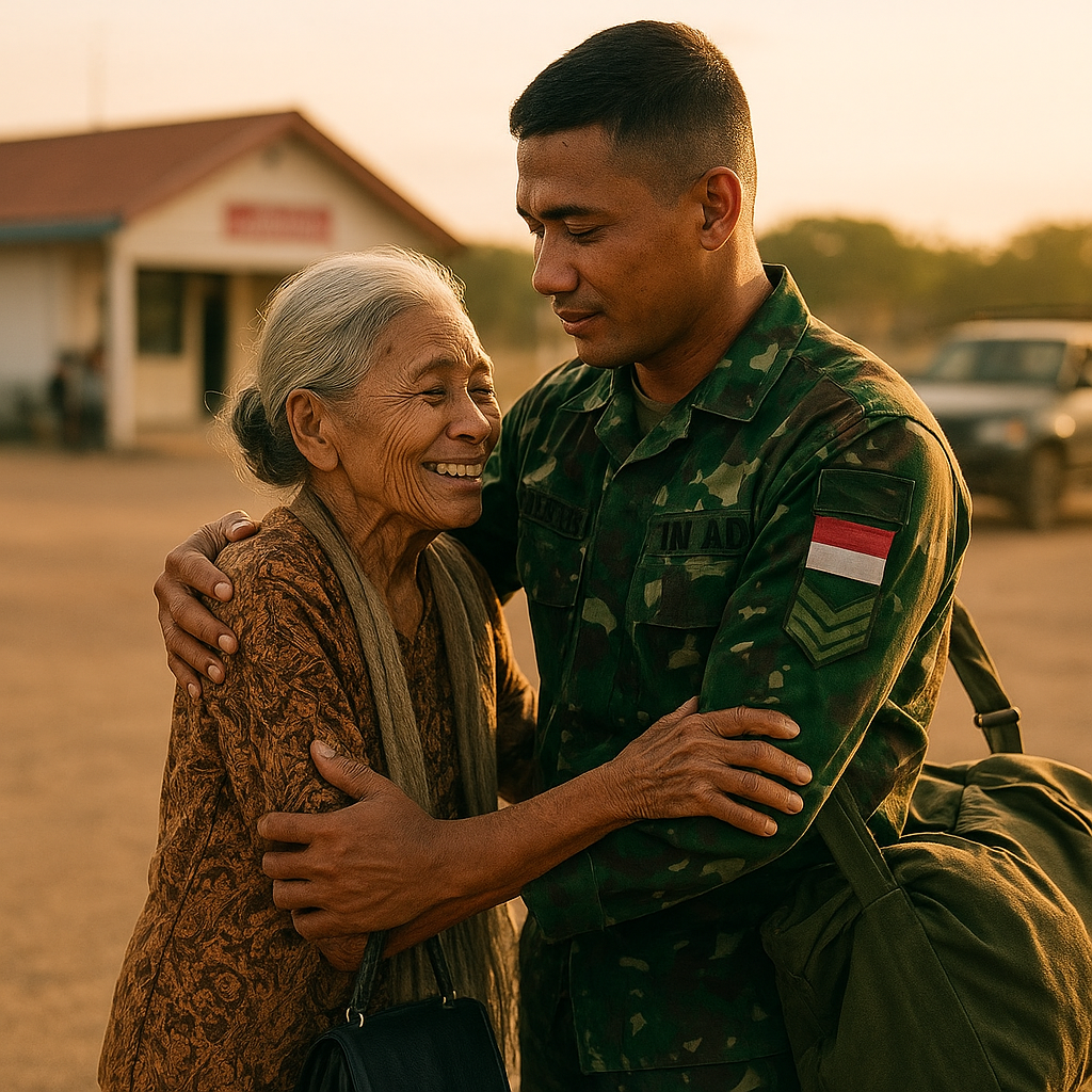 Ibu 86 Tahun di Kupang Rutin Jemput Anaknya yang Prajurit TNI AD Pulang dari Penugasan Perbatasan