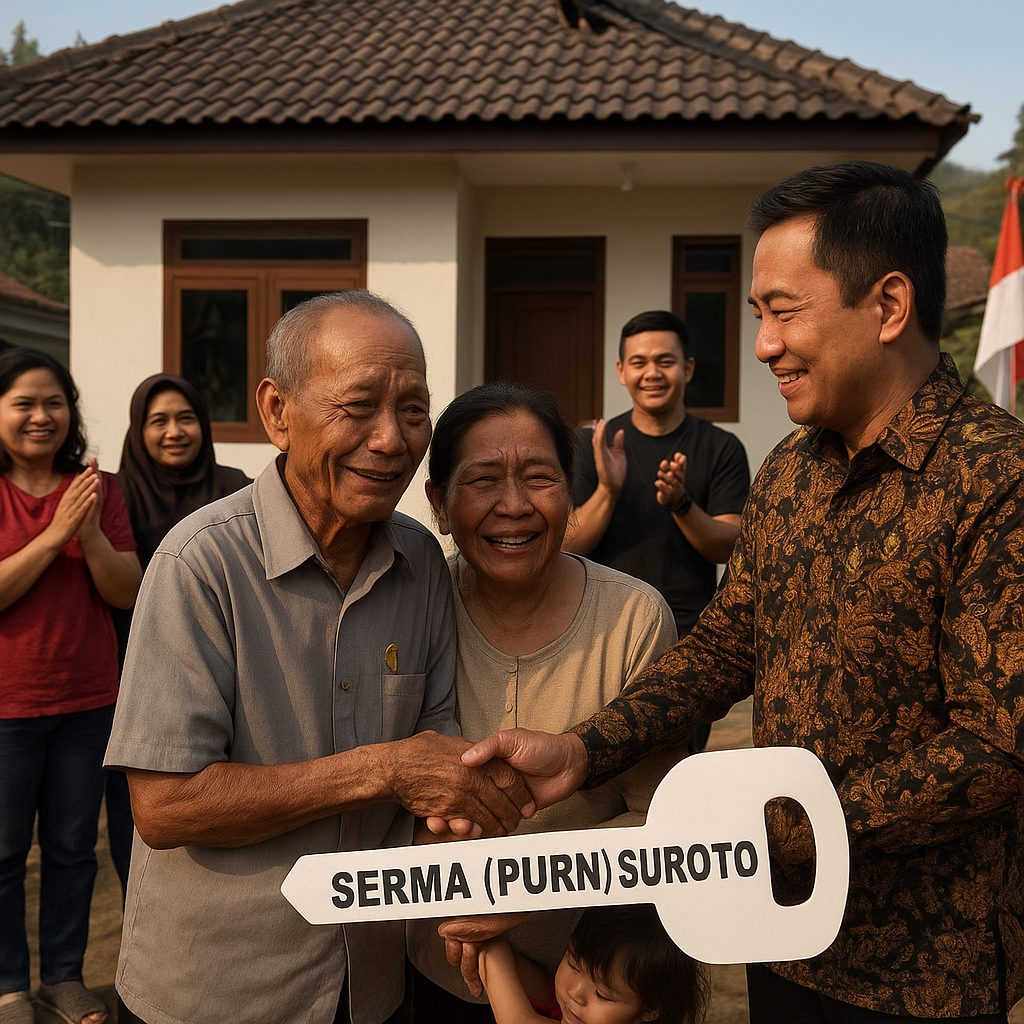 Kisah Haru Veteran TNI AD dan Keluarga Terima Rumah Layak Huni