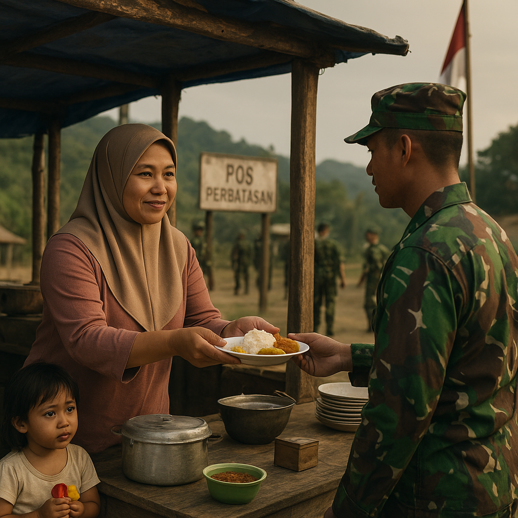 Istri Prajurit TNI di Perbatasan Buka Warung Sederhana, Jadi Tulang Punggung Keluarga Saat Suami Bertugas