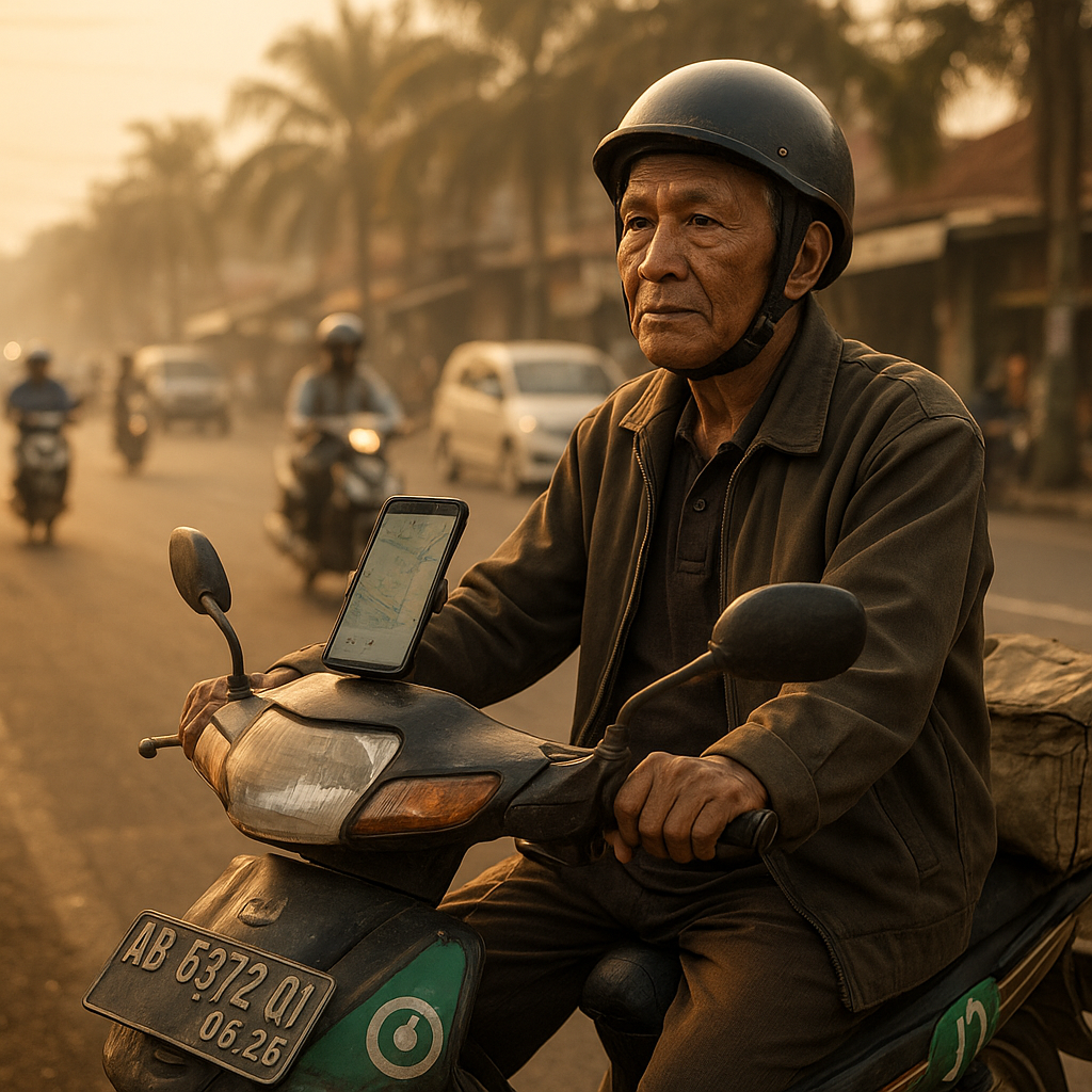 Kakek Prajurit TNI yang Jadi Tukang Ojek Online Demi Bantu Biaya Pendidikan Cucu