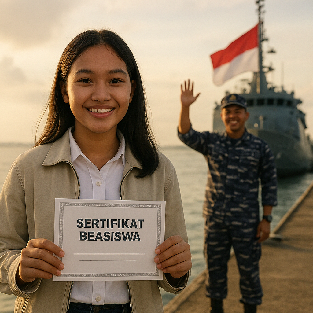 Anak Prajurit TNI AL Raih Beasiswa, Dedikasi Ayah di Kapal Perang Jadi Inspirasi