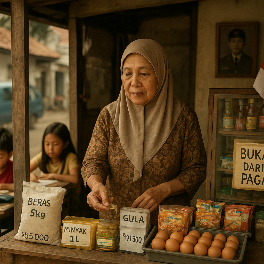 Ibu Pensiunan Prajurit TNI Buka Warung, Biayai Cucu yang Orang Tuanya Masih Bertugas