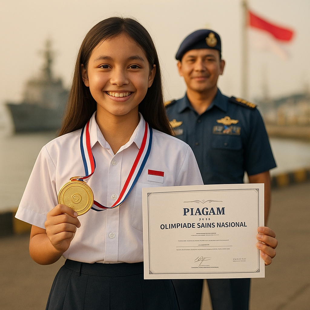 Anak Prajurit TNI AL Raih Prestasi Juara Olimpiade Sains Nasional