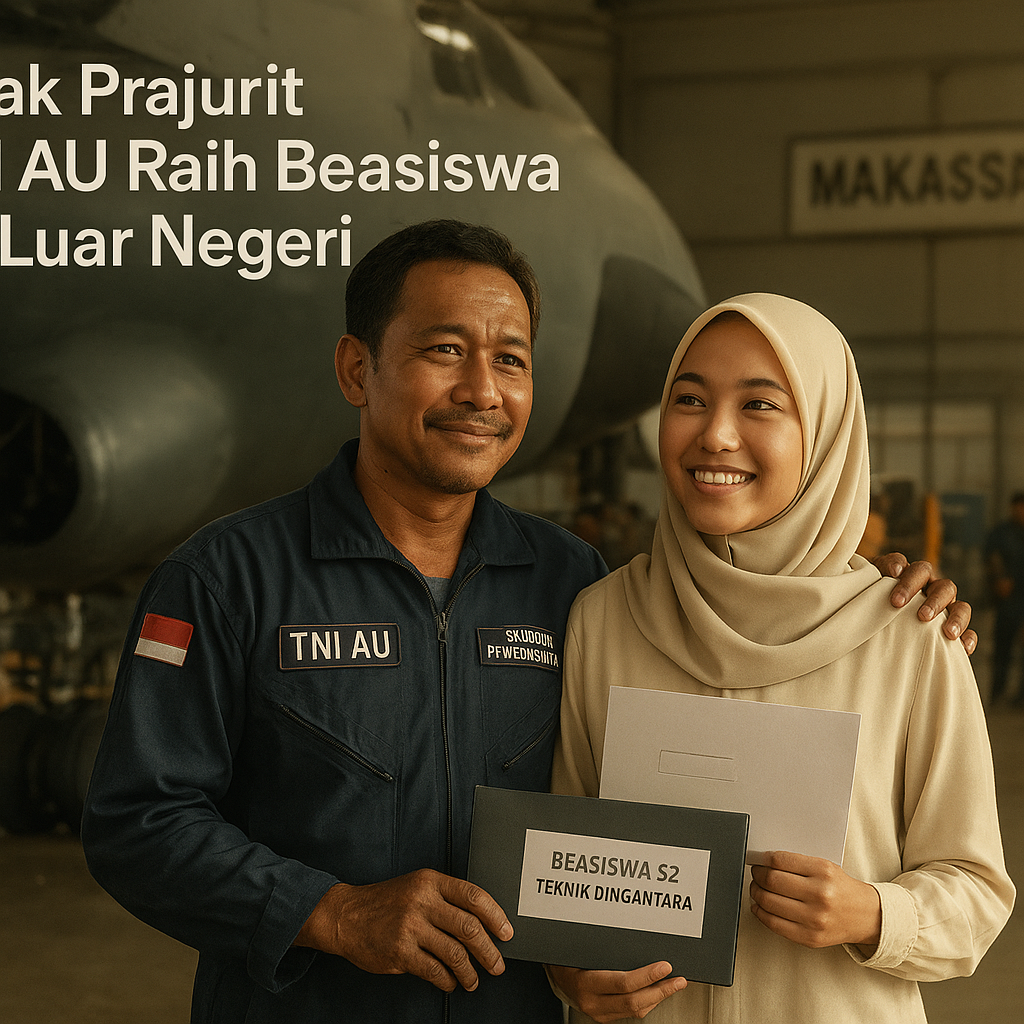 Anak Prajurit TNI AU Raih Beasiswa ke Luar Negeri, Dedikasi Ayah di Skadron jadi Motivasi
