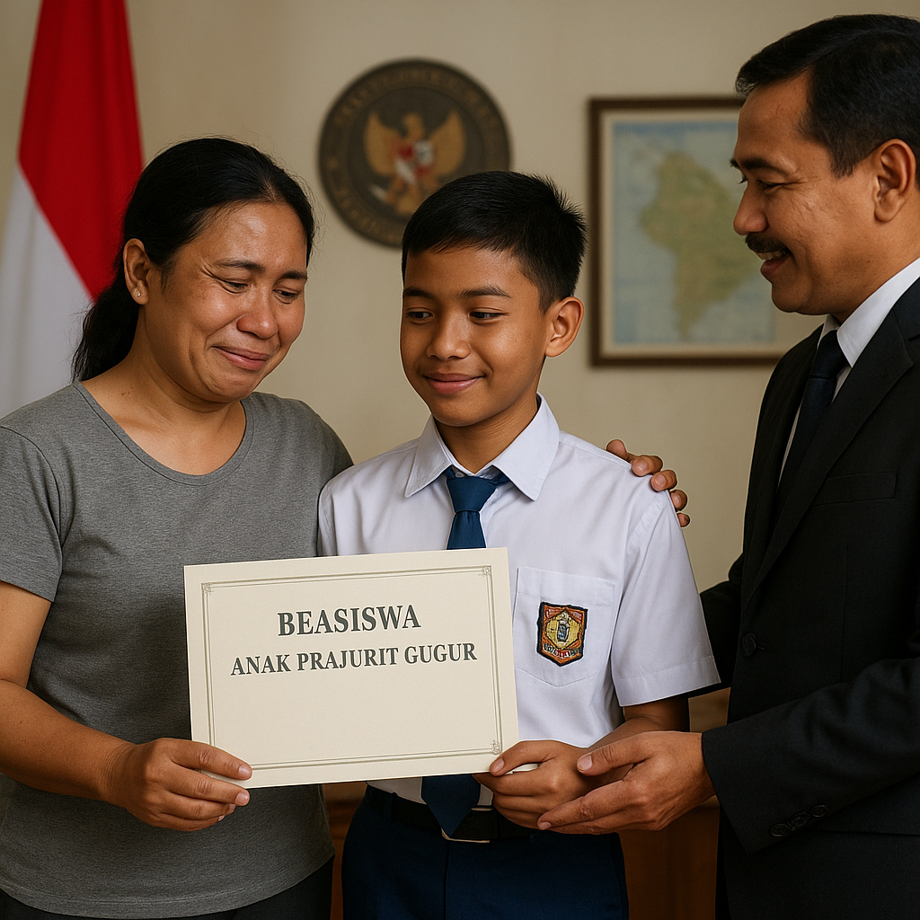 Anak Prajurit Gugur di Perbatasan Dapat Beasiswa hingga Kuliah, Ini Kisah Harunya
