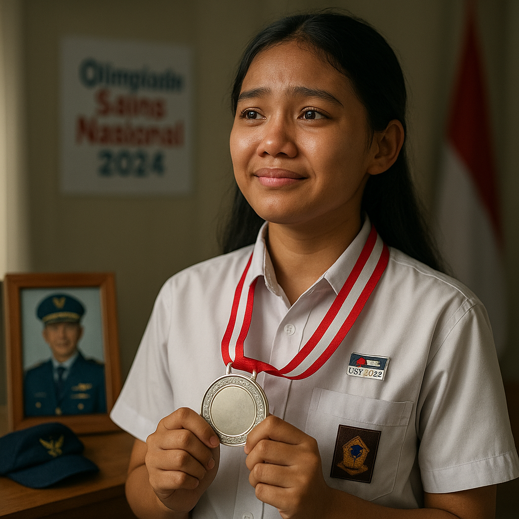 Anak Prajurit TNI AU Juara Olimpiade Sains Nasional, Dedikasi Ayah dari Jarak Jauh