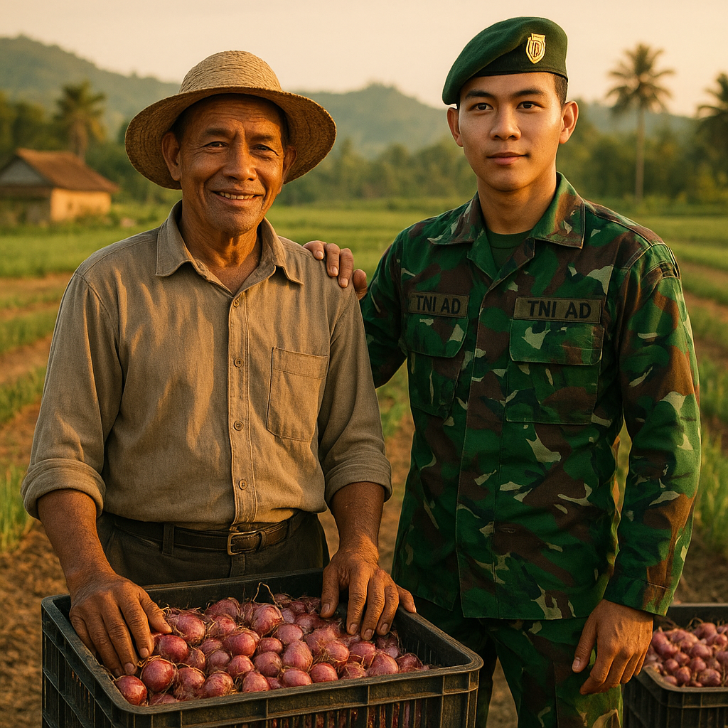 Prajurit TNI AD Purna Bakti Jadi Petani Sukses, Dampingi Anaknya yang Juga Pilih Jadi TNI