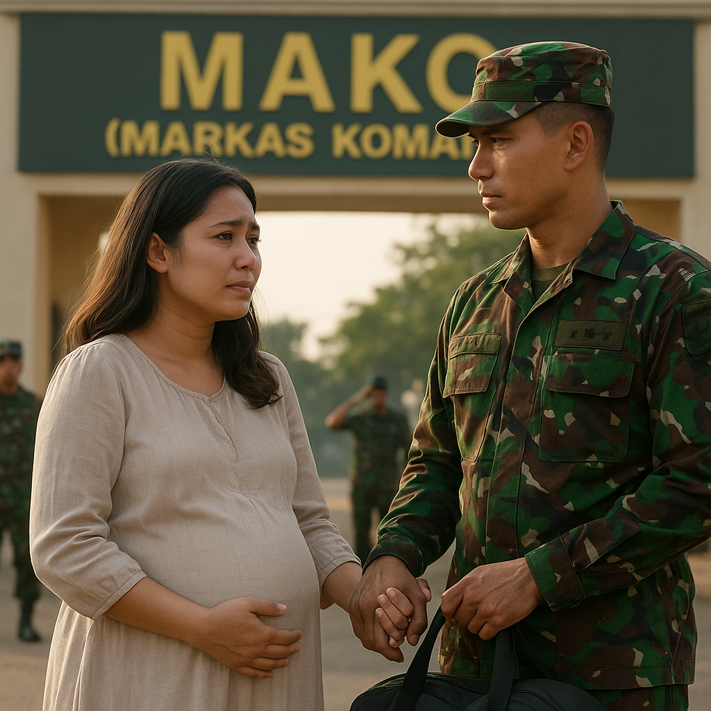 Ibu Hamil 8 Bulan Antar Suami Prajurit TNI ke Mako untuk Tugas Operasi