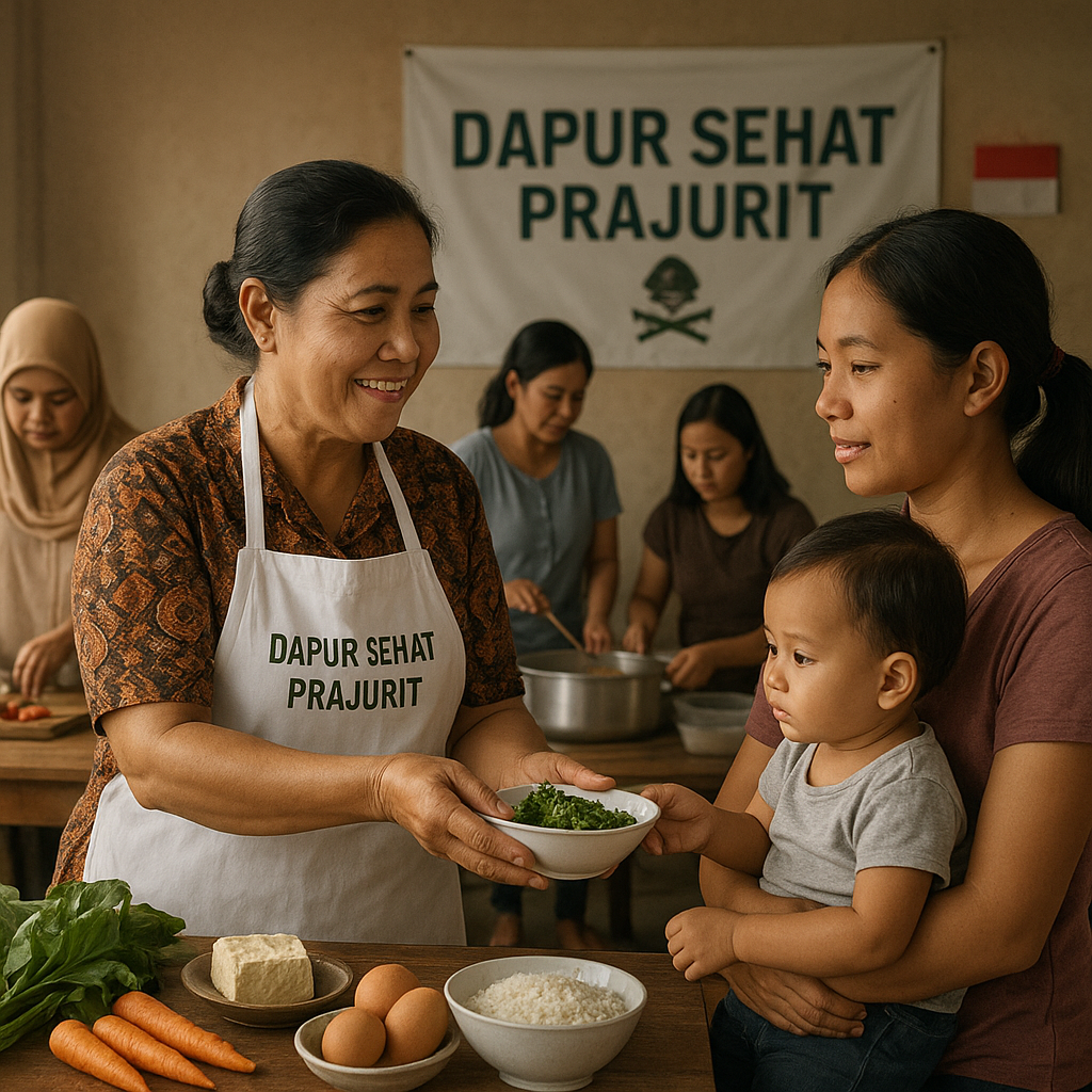 Istri Veteran TNI Dirikan Komunitas Dapur Sehat untuk Keluarga Prajurit Muda
