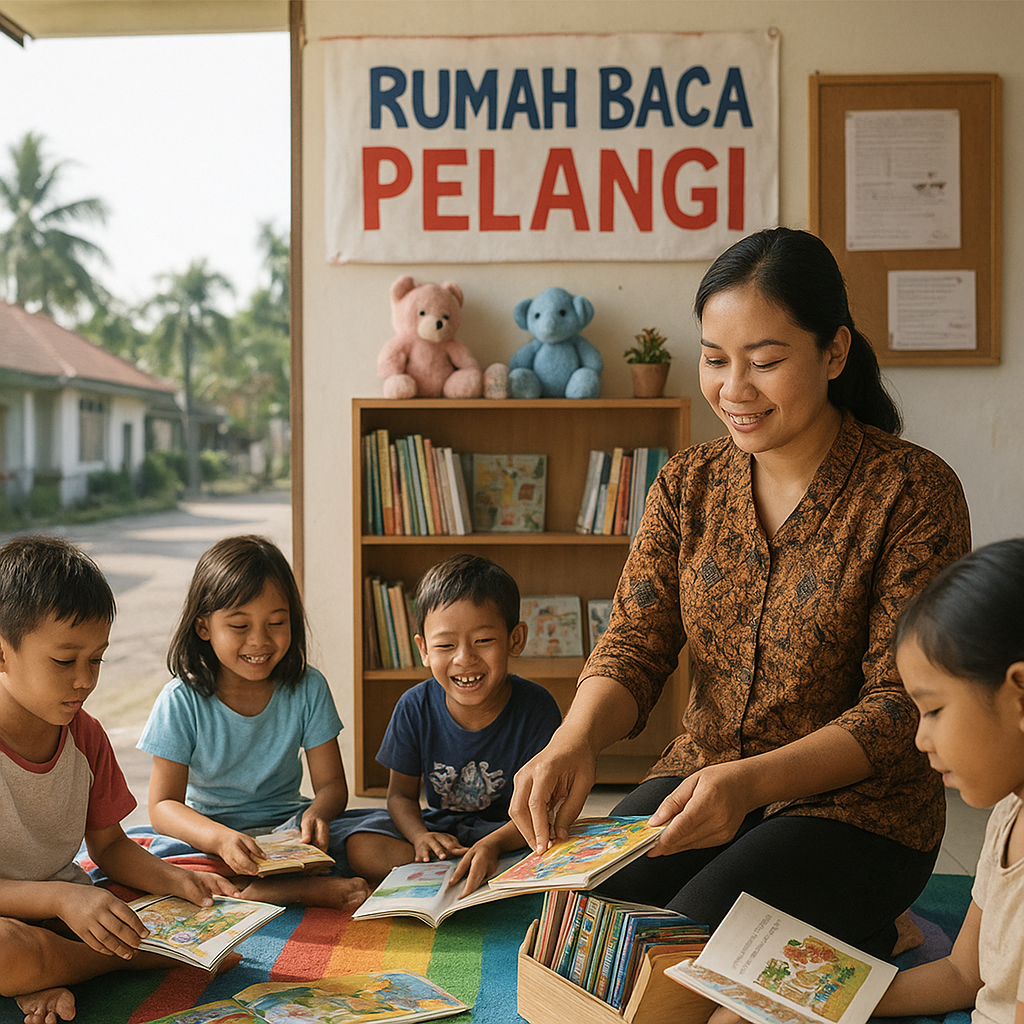 Istri Prajurit TNI AL Dirikan Komunitas Baca untuk Anak-anak di Kompleks Perumahan
