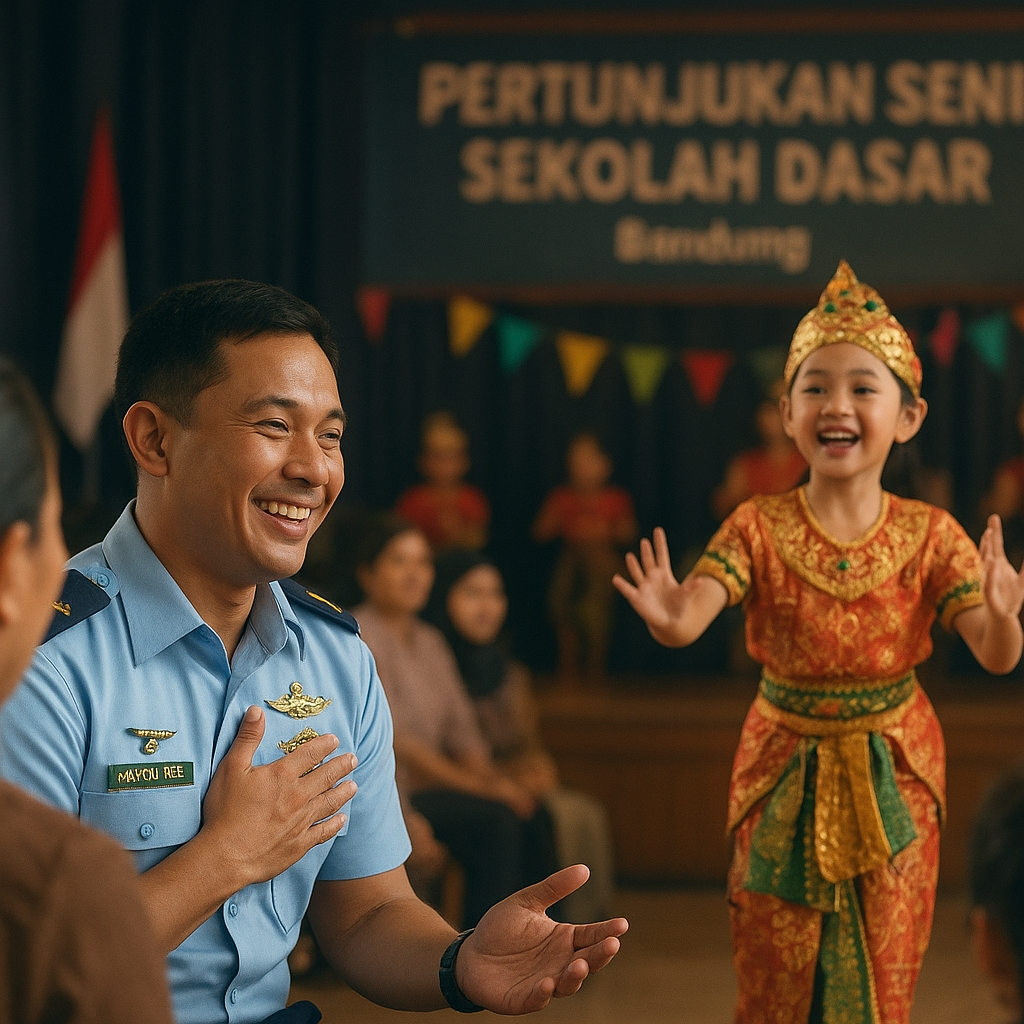 Kejutan di Sekolah: Pilot TNI AU Hadir Langsung Saksikan Penampilan Anaknya yang Sudah Setahun Tak Bertemu