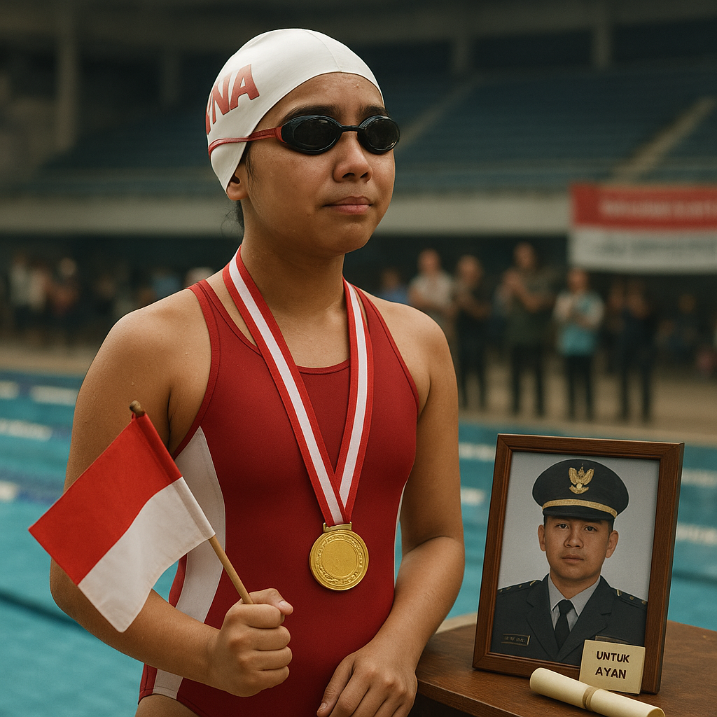 Anak Prajurit TNI AU dengan Disabilitas Raih Medali Emas Renang Nasional, Didedikasikan untuk Ayah yang Sedang Tugas