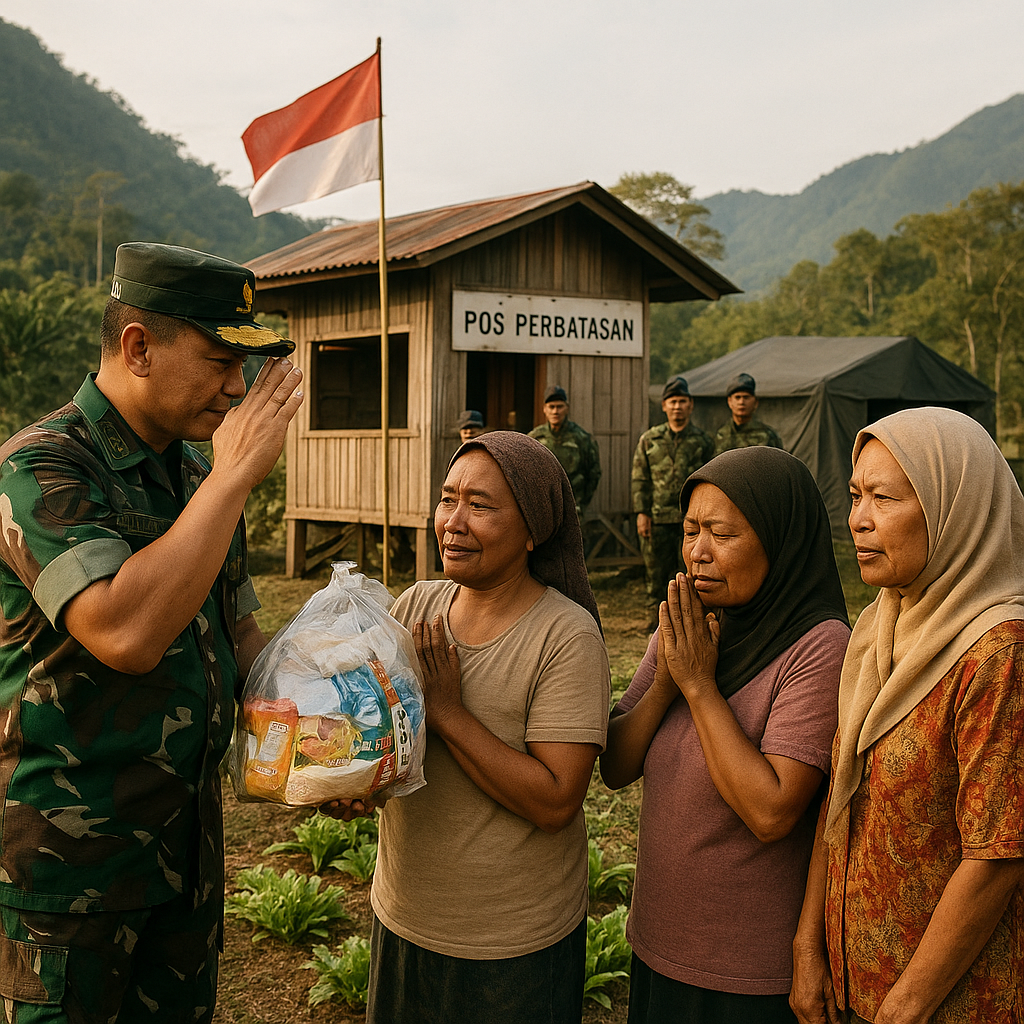 Pangdam Cenderawasih Kunjungi Pos Perbatasan di Papua, Beri Bantuan untuk Keluarga Prajurit yang Tinggal di Pedalaman