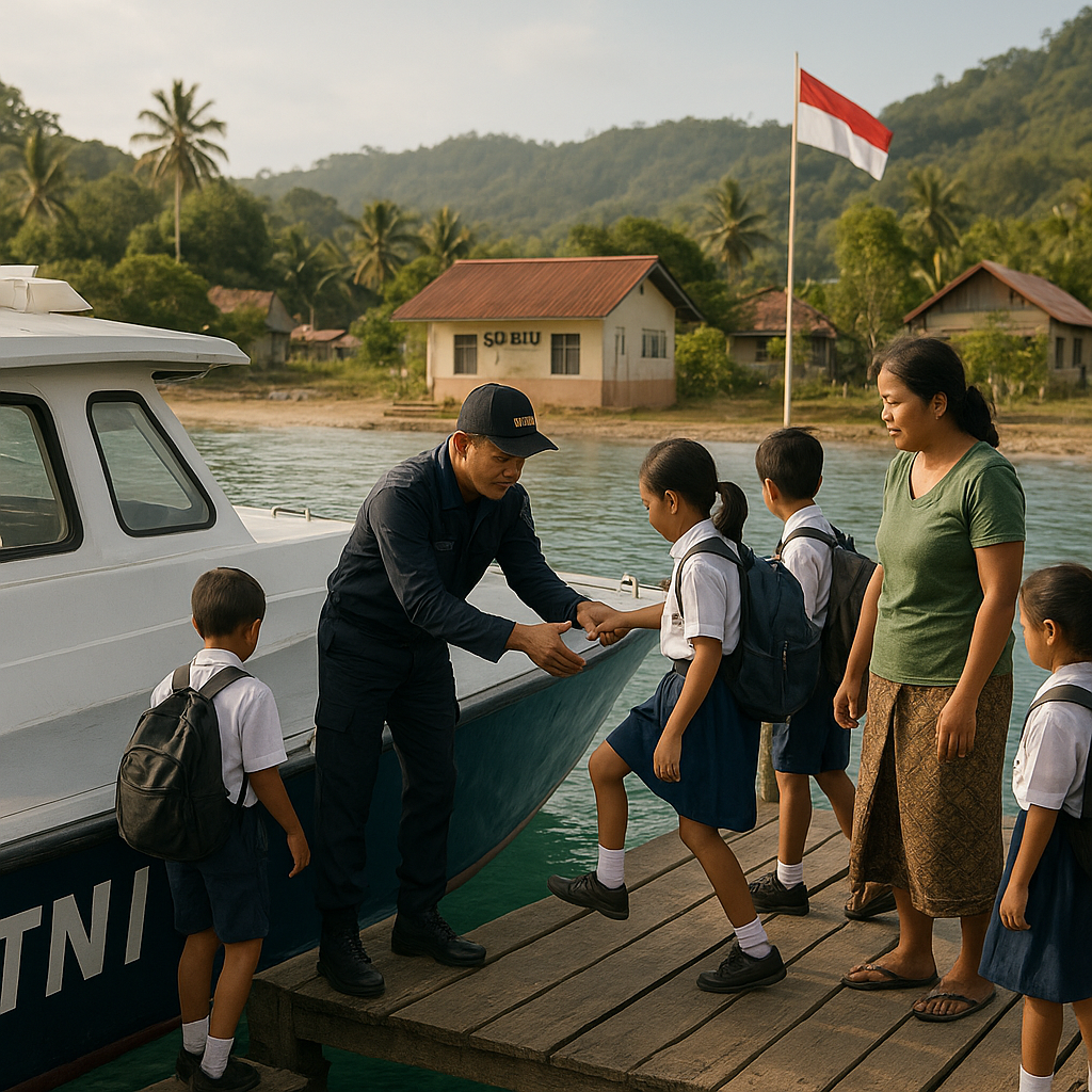 Program 'Keluarga Mengikuti' TNI AL Beri Akses Pendidikan Anak Prajurit di Daerah Terpencil