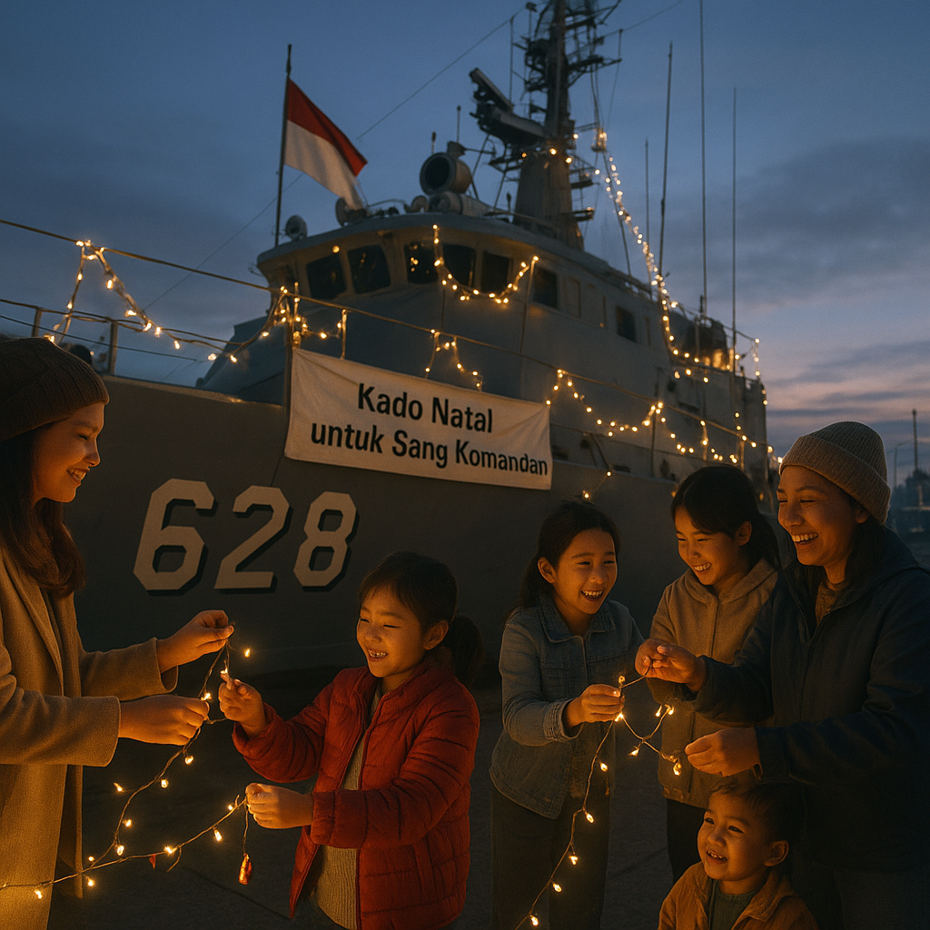 Kado Natal untuk Sang Komandan: Kisah Keluarga Prajurit TNI AL Menghias Kapal