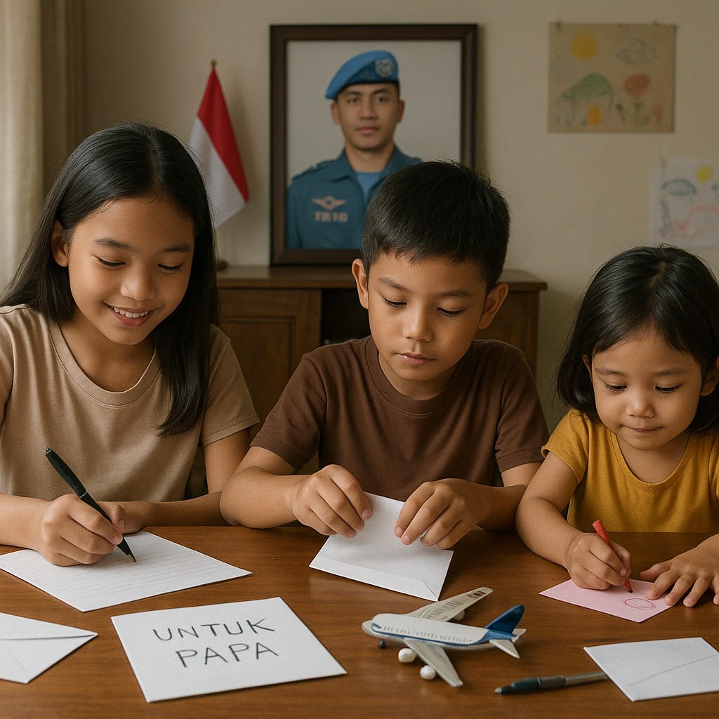 Misi Perdamaian di Afrika: Anak-anak Pilot TNI AU Tulis Surat Harapan untuk Ayah