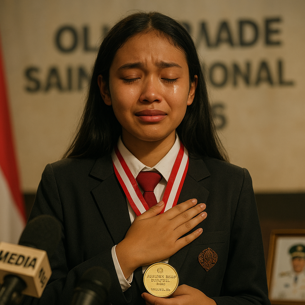 Anak Prajurit TNI AL Raih Medali Emas Olimpiade Sains Nasional, Dedikasikan untuk Ayah yang Jarang Pulang