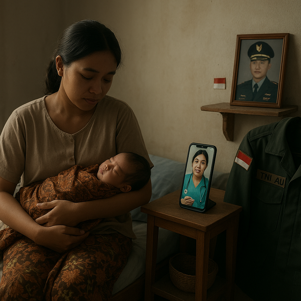 Kisah Istri Prajurit TNI AU yang Harus Melahirkan Sendiri di Rumah Saat Suami Bertugas di Perbatasan
