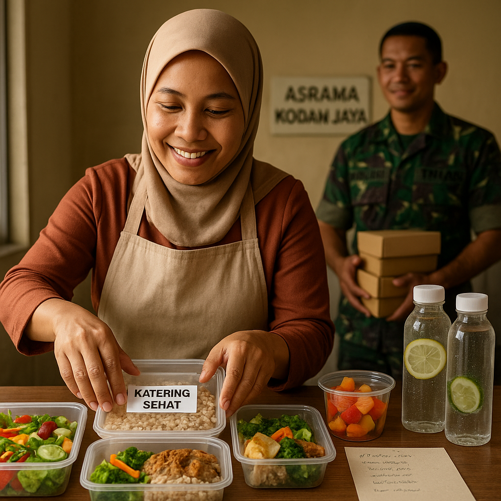 Istri Prajurit TNI AD Sukses Bangun Bisnis Katering Sehat di Asrama, Bantu Ekonomi Keluarga dan Tetap Setia Dampingi Suami