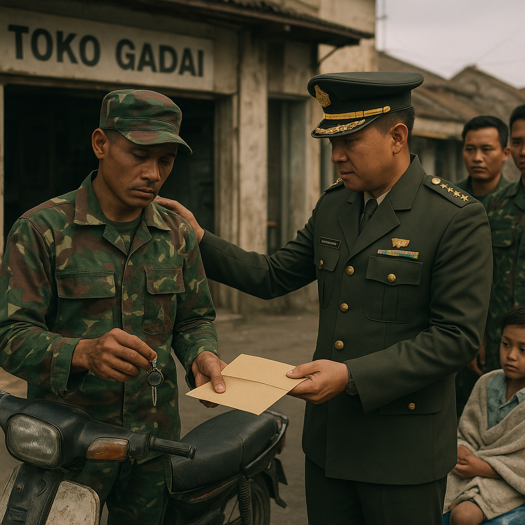 Prajurit TNI Gadai Motor untuk Biayai Pengobatan Anaknya, Dapat Bantuan dari Komandan