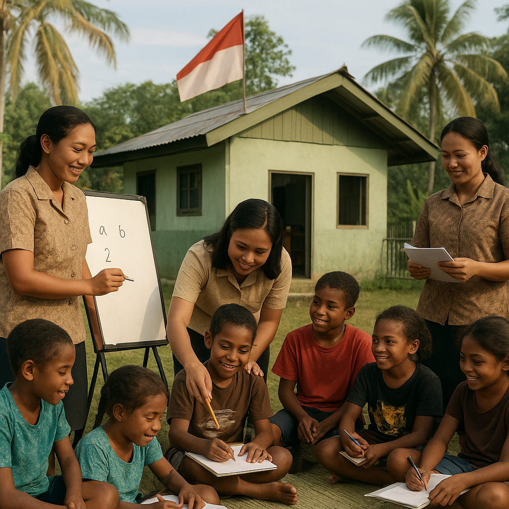 Komunitas Istri Prajurit Dirikan Kelas Bimbingan Gratis untuk Anak-anak Papua