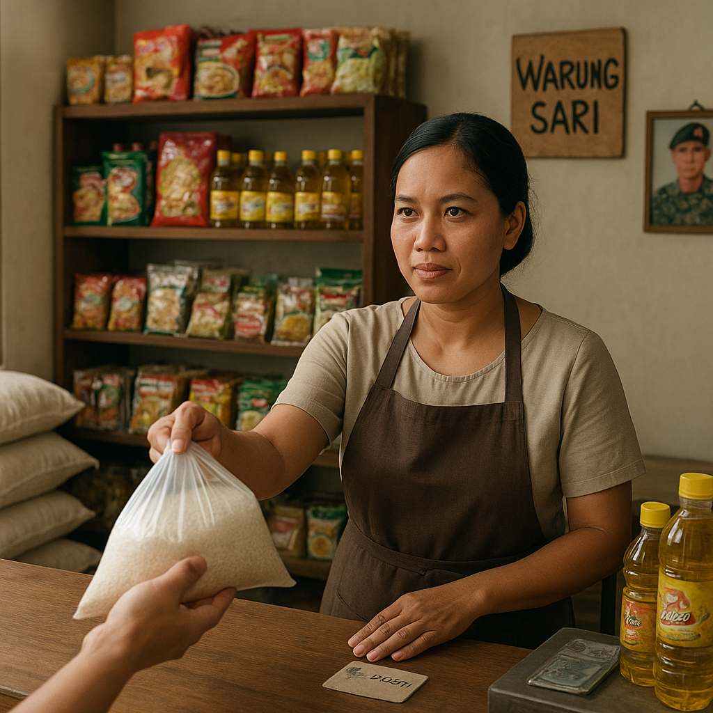Upaya Seorang Ibu Mempertahankan Warung Keluarga Saat Suami Bertugas di Perbatasan