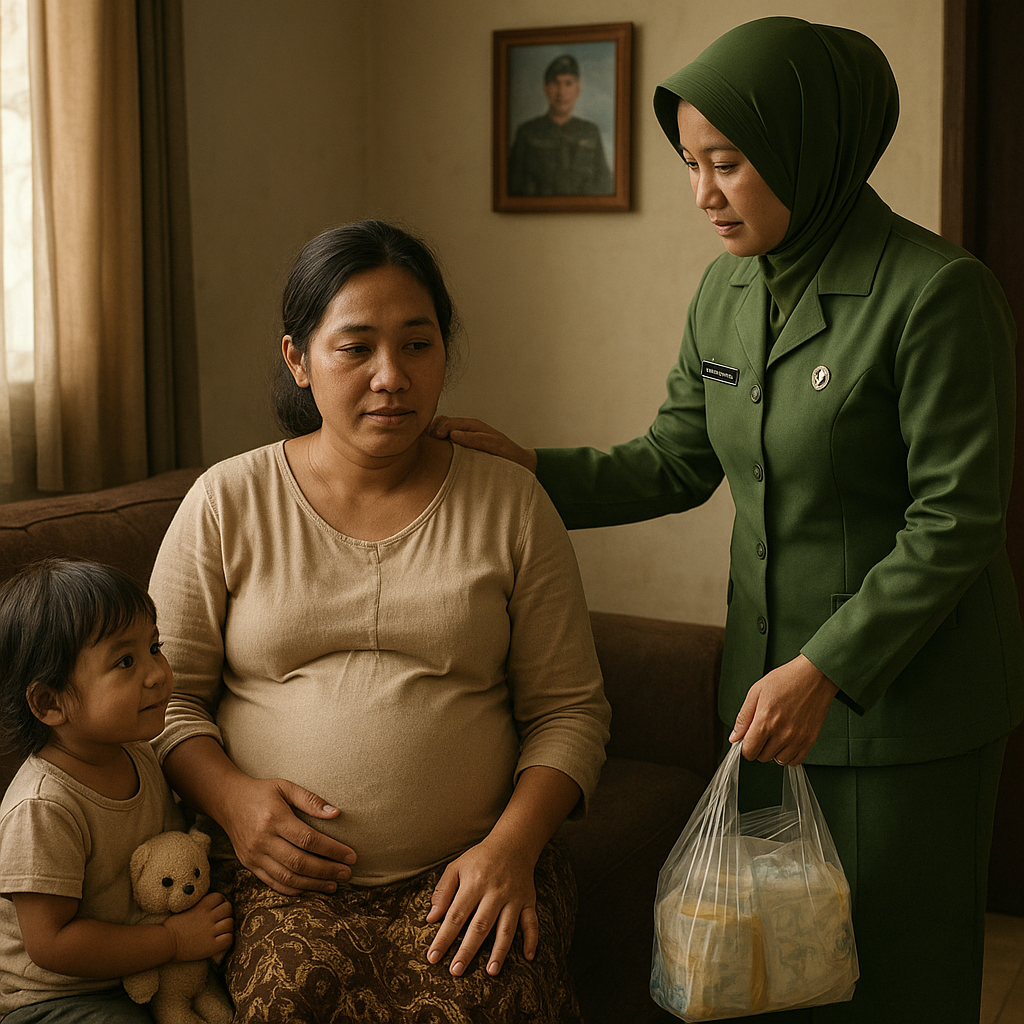 Kisah Ibu dari Dua Anak yang Menjalani Kehamilan Sendirian saat Suami Tugas Operasi di Perbatasan