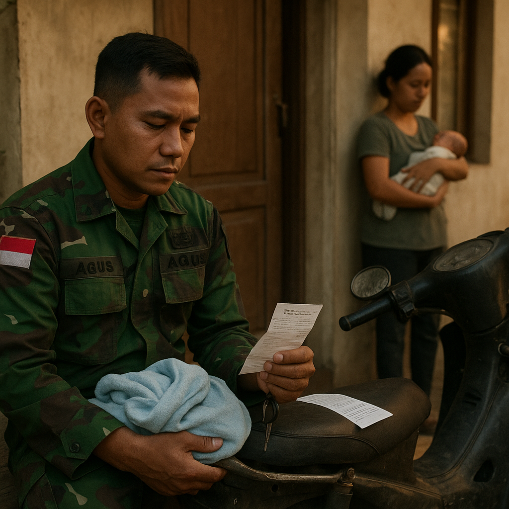 Kisah Prajurit TNI yang Menjual Motor Demi Biaya Persalinan Anak