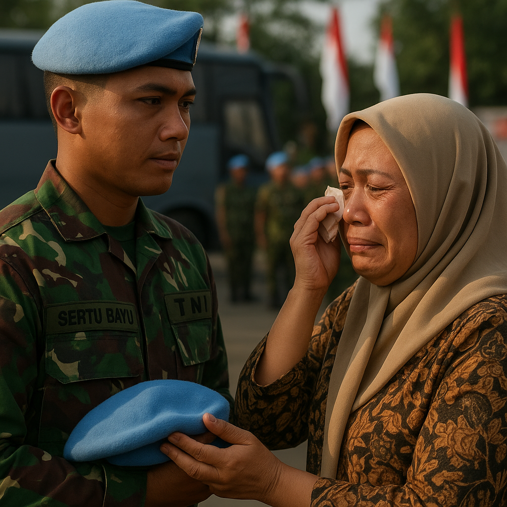 Tanpa Niat Balas Budi, Istri Prajurit Lepas Suami Terbaiknya Tugas ke Lebanon