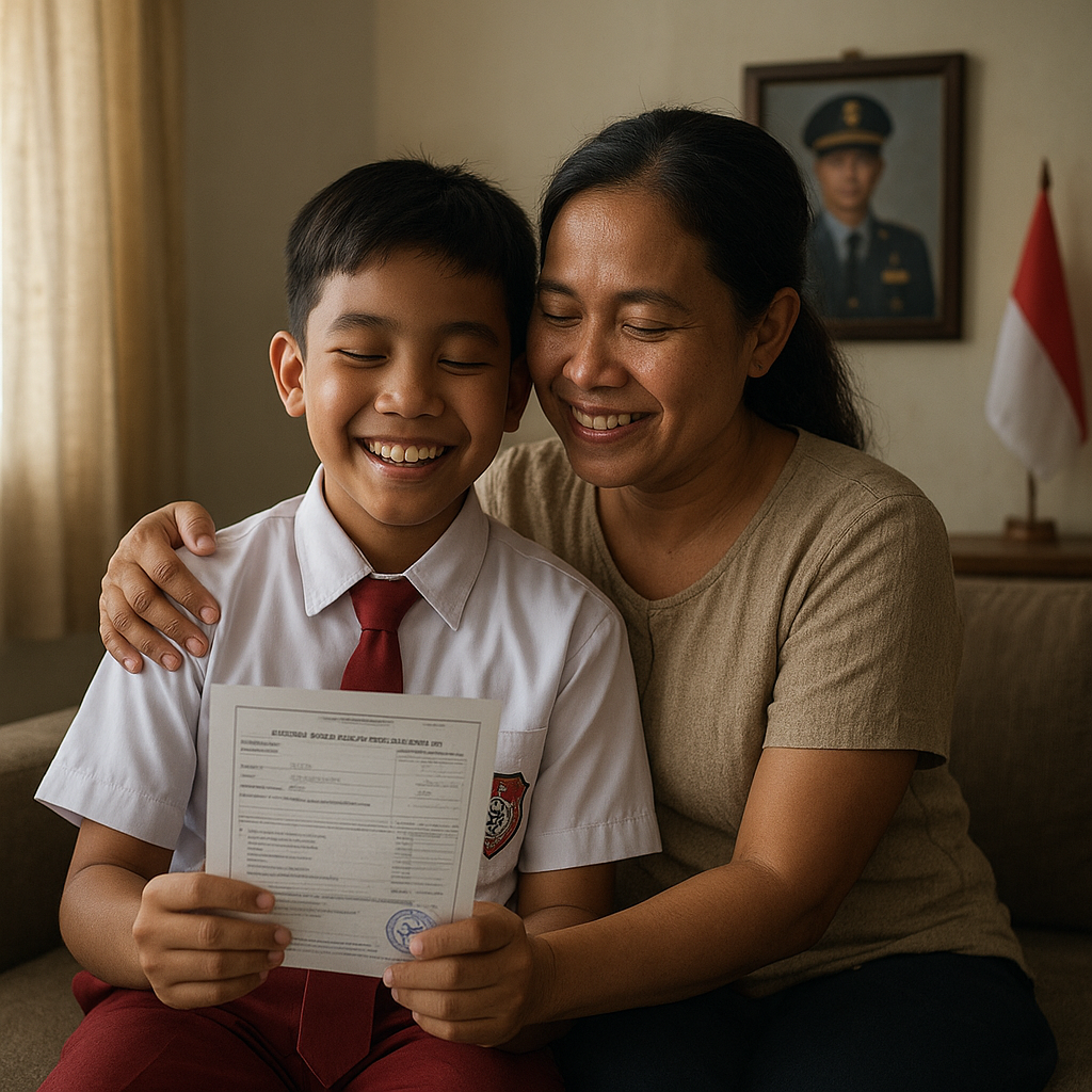 Anak Prajurit TNI AU Raih Nilai UN Tertinggi, Dedikasi Ibu di Balik Kesuksesan