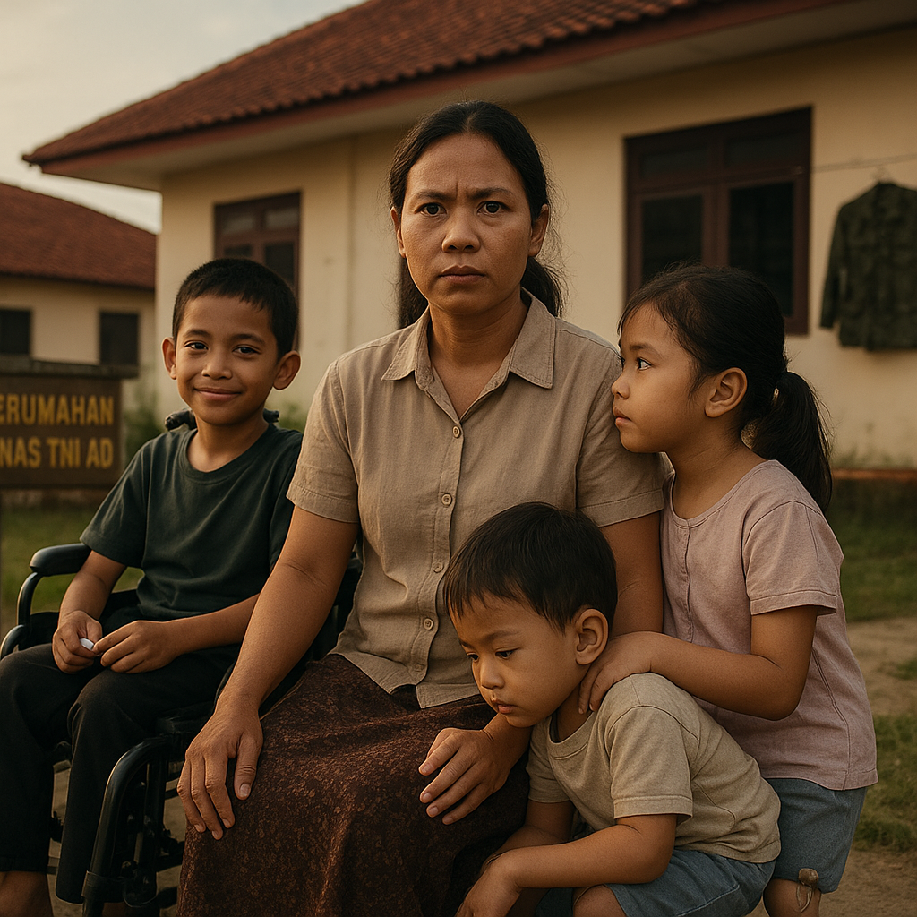 Ibu dari Prajurit TNI AD dengan 3 Anak Penderita Disabilitas: Perjuangan Tiada Henti di Garis Belakang